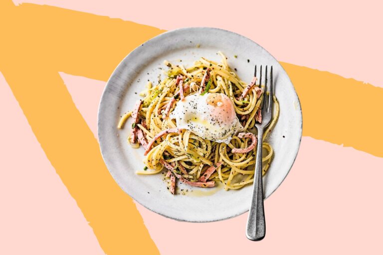 Ideal For Your Christmas Leftovers: Ham & Eggs With Linguine