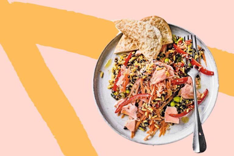Ideal For Your Christmas Leftovers: Warm Salmon, Carrot & Bulgur Wheat Salad