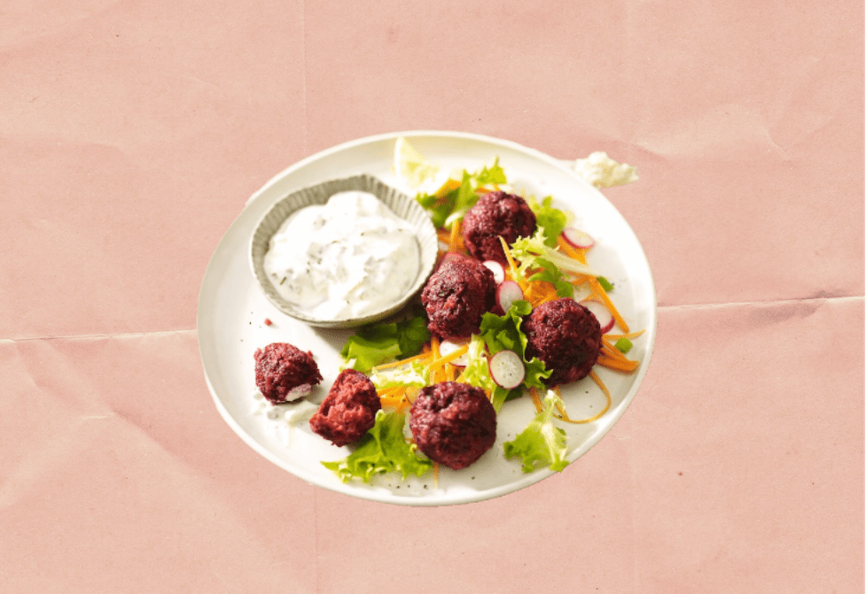 IDEAL recipe for baked beetroot falafel