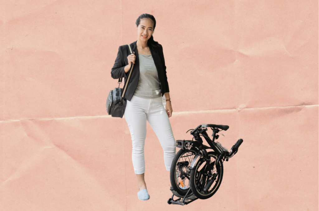 woman with e-bike