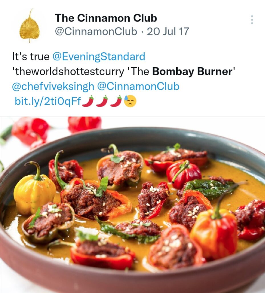 Bombay Burner At Cinnamon Club, Westminster