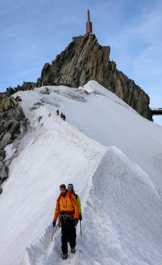 The Aiguille du Midi cable car journey 